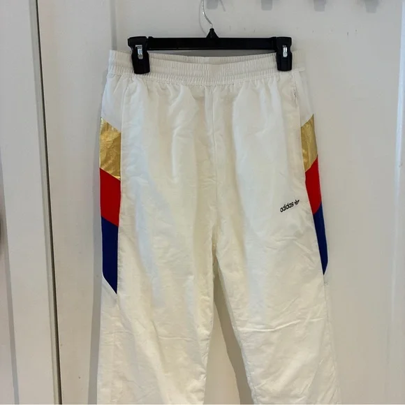 Adidas Originals Vintage Inspired White Track Pants Small